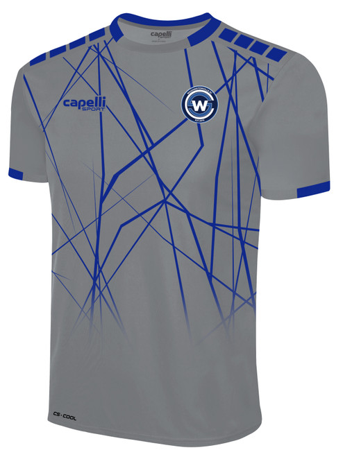 WASHINGTONVILLE SC  CS III GEO NET JERSEY LIGHT GREY ROYAL BLUE  
