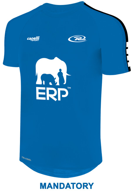 COLORADO RUSH EAST SOCCER MADISON SHORT  SLEEVE TRAINING JERSEY PROMO BLUE BLACK WHITE -KIT