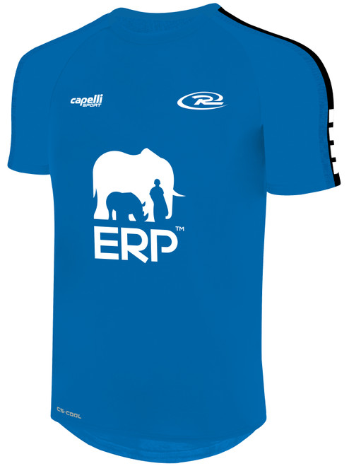 COLORADO RUSH COS SOCCER MADISON SHORT SLEEVE TRAINING JERSEY PROMO BLUE BLACK WHITE -KIT