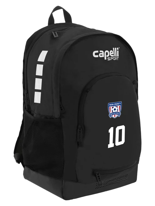 TWIN COUNTY SA  PITCH I TEAM BACKPACK BLACK WHITE