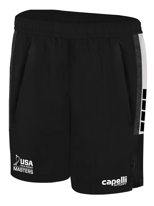 USA FIELD  HOCKEY MADISON TRAINING SHORTS BLACK WHITE