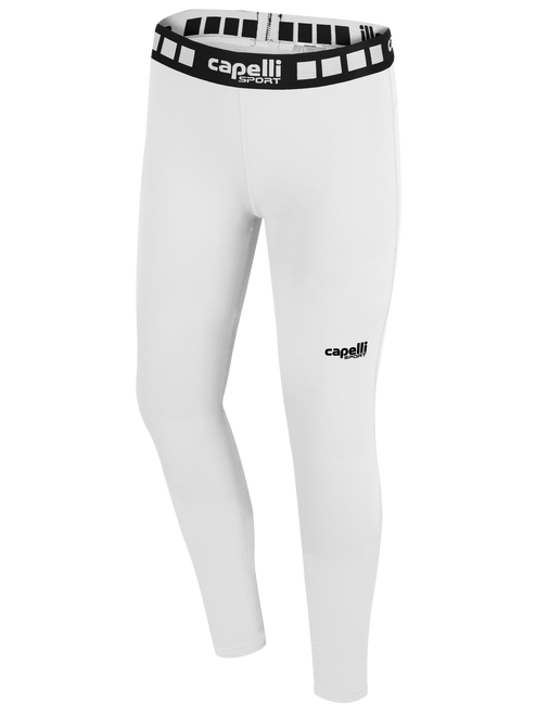 MANTECA AREA SOCCER RANGERS UNITED  GIRLS & WOMEN'S FULL LENGTH PERFORMANCE TIGHTS WHITE BLACK