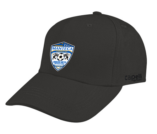 MANTECA AREA SOCCER RANGERS UNITED TEAM CLASSIC BASEBALL CAP DARK GREY BLACK