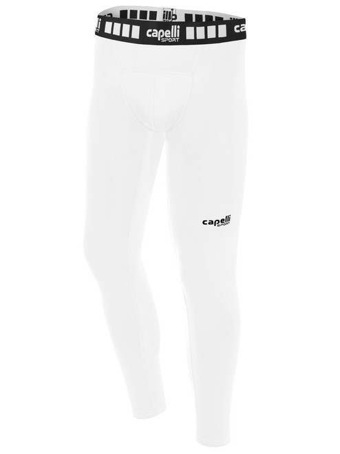 ATLANTIC COUNTY WAVE  BOY'S & MEN'S FULL LENGTH PERFORMANCE TIGHTS WHITE BLACK