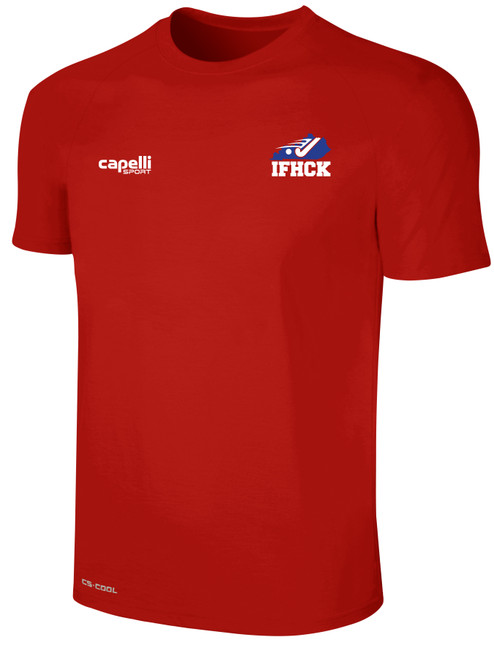 IFHCK FIELD HOCKEY BASICS II TRAINING JERSEY CREST ON WEARERS LEFT CHEST RED WHITE