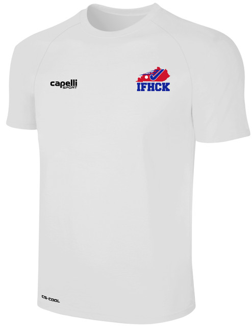 IFHCK FIELD HOCKEY BASICS II TRAINING JERSEY CREST ON WEARERS LEFT CHEST WHITE BLACK