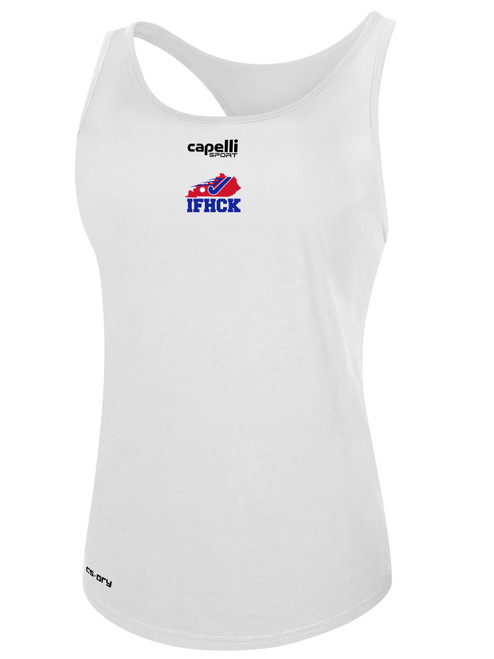 IFHCK FIELD HOCKEY BASIC RACER BACK TANK WHITE