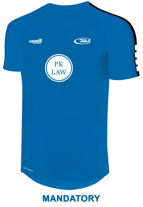 PLANTATION  RUSH SOCCER MADISON SHORT SLEEVE TRAINING JERSEY PROMO BLUE BLACK WHITE -KIT