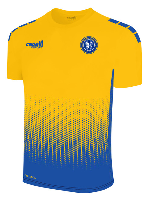 FLAMBOROUGH DUNDAS  CLUB SOHO I FUSION SHORT SLEEVE JERSEY ATHLETIC GOLD ROYAL BLUE -KIT