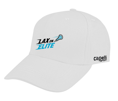 LAX ON ELITE TEAM CLASSIC BASEBALL CAP WHITE BLACK
