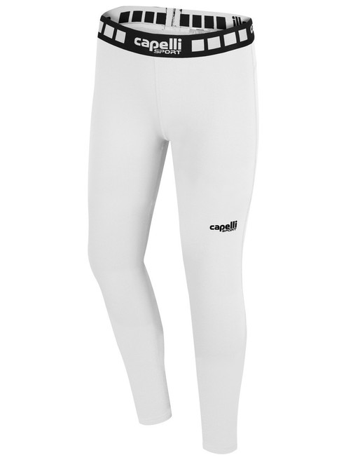 CT ELITE  GIRLS & WOMEN'S FULL LENGTH PERFORMANCE TIGHT WHITE BLACK