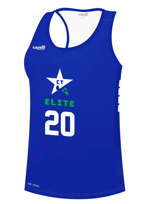 CT ELITE PRO RACERBACK FH GAME JERSEY ROYAL BLUE WHITE -KIT
