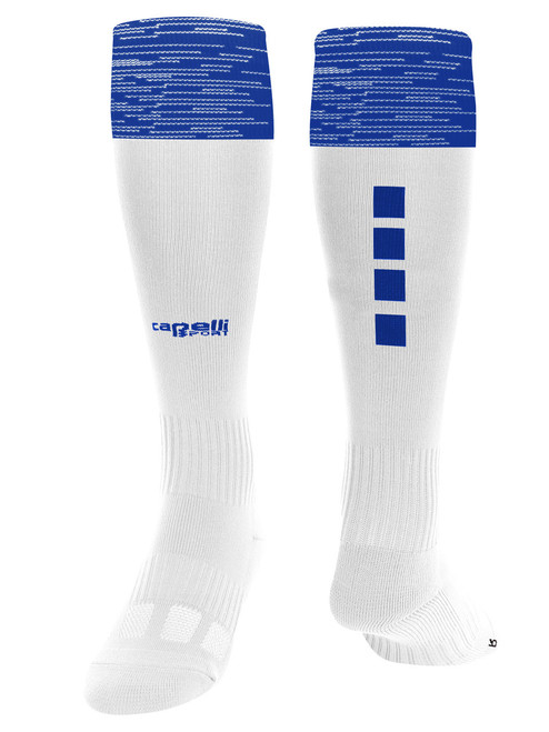 SOUTHAMPTON TOWN UNITED MARLED  MATCH SOCKS WHITE ROYAL BLUE  -KIT