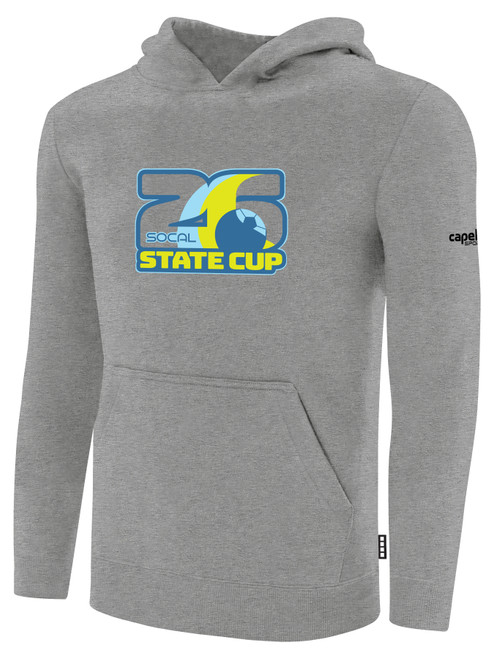 SOCAL STATE CUP BASICS FLEECE LARGE CREST  CENTER CHEST LIGHT HEATHER GREY BLACK