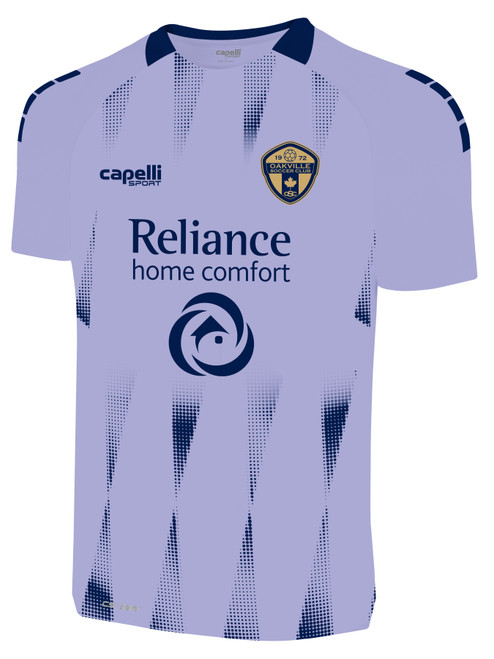 OAKVILLE SC  MET DISAPPEAR TRIANGLES JERSEY LAVENDER NAVY -KIT