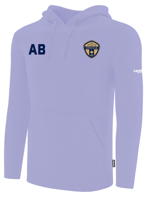 OAKVILLE SC  BASICS FLEECE PULLOVER HOODIE LAVENDER WHITE -KIT