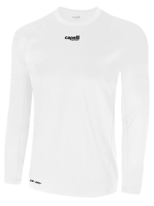 OAKVILLE SC BASE LAYER GAME DAY LONG SLEEVE TOP WHITE BLACK