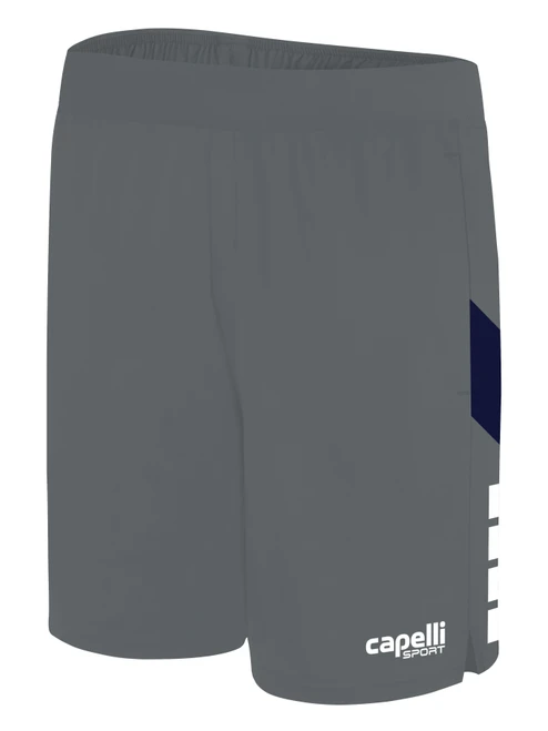 OAKVILLE SC EMPIRE WOVEN SHORTS MEDIUM GREY NAVY WHITE -KIT