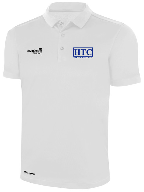 HTC FIELD HOCKEY CLASSICS POLY POLO WHITE BLACK