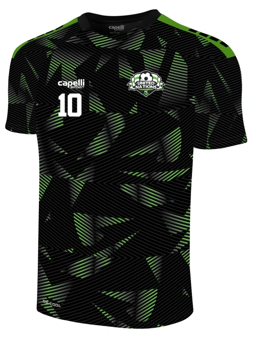 UNITED NATIONS FC PITCH II GEO A JERSEY BLACK POWER GREEN -KIT