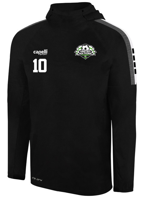 UNITED NATIONS FC MADISON WARM TRAINING TOP BLACK WHITE -KIT
