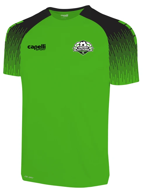 UNITED NATIONS FC MET LINES JERSEY POWER GREEN BLACK -KIT