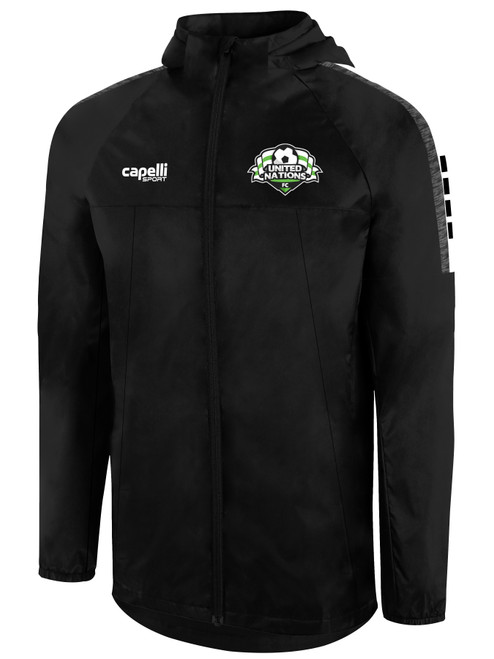 UNITED NATIONS FC MADISON ALL WEATHER JACKET BLACK WHITE