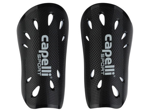 CAPELLI SPORT LIGHT WEIGHT SHIN GUARDS BLACK  WHITE