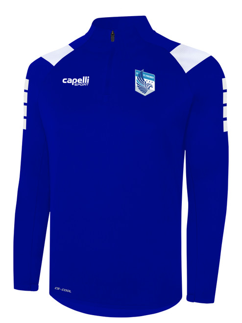 FC PREMIER EMPIRE 1/4 ZIP TECHNICAL TRAINING TOP ROYAL BLUE WHITE -KIT