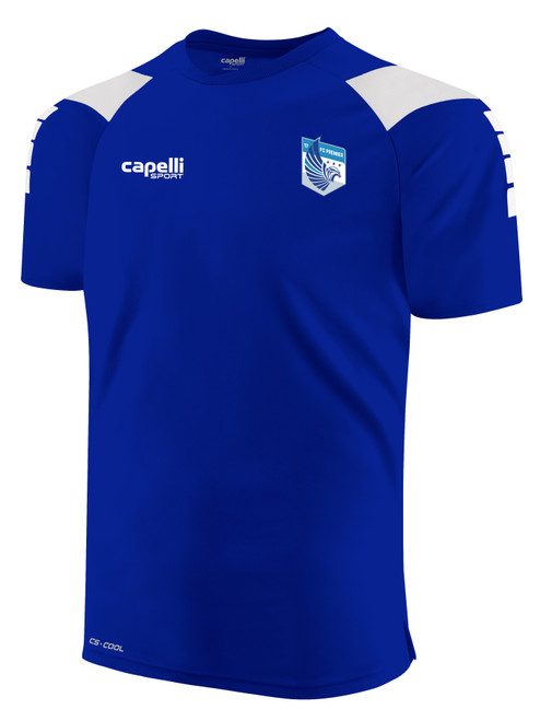 FC PREMIER EMPIRE SHORT SLEEVE TRAINING TOP ROYAL BLUE WHITE