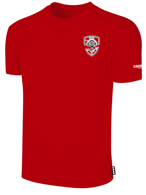 SOCAL REDS FC BASICS COTTON SHORT SLEEVE T-SHIRT CREST LEFT CHEST RED WHITE