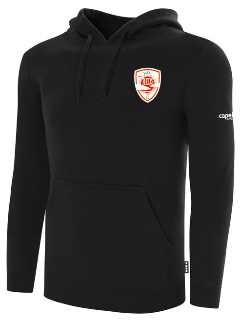 SOCAL REDS FC BASICS FLEECE HOODIE BLACK WHITE