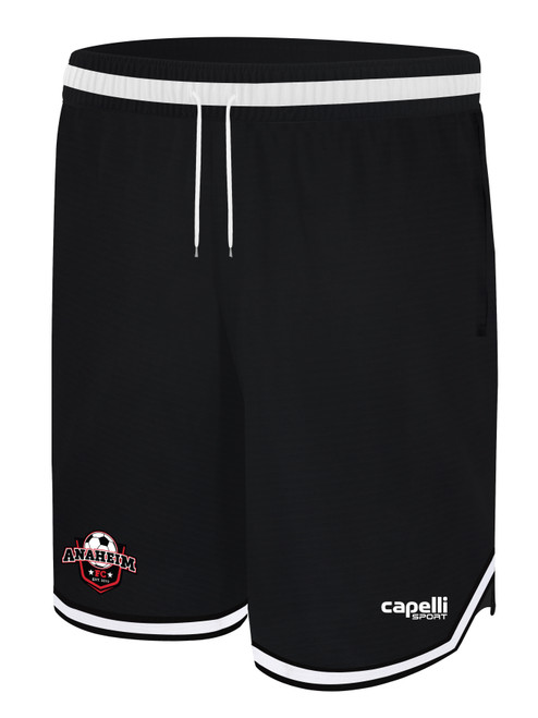 ANAHEIM FC HOOP SHORTS BLACK WHITE
