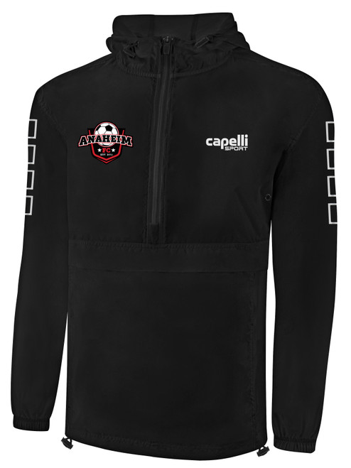 ANAHEIM FC CLASSIC PACKABLE WINDBREAKER BLACK WHITE