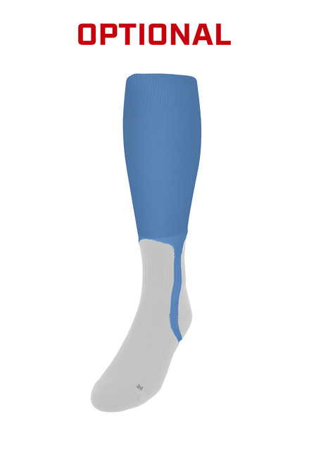 LONESTAR BASEBALL SOUTH FAUX STIRRUP SOCKS POWDER BLUE WHITE