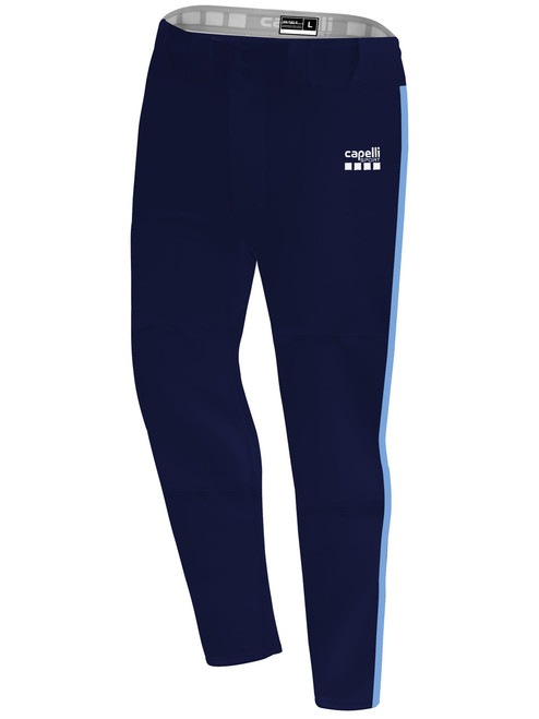 LONESTAR BASEBALL SOUTH BASE BLOCK TAPERED PANTS NAVY POWDER BLUE WHITE