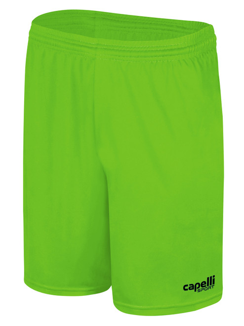 REBELS SC CHULA VISTA CS II MATCH GOALKEEPER SHORTS NEON GREEN BLACK