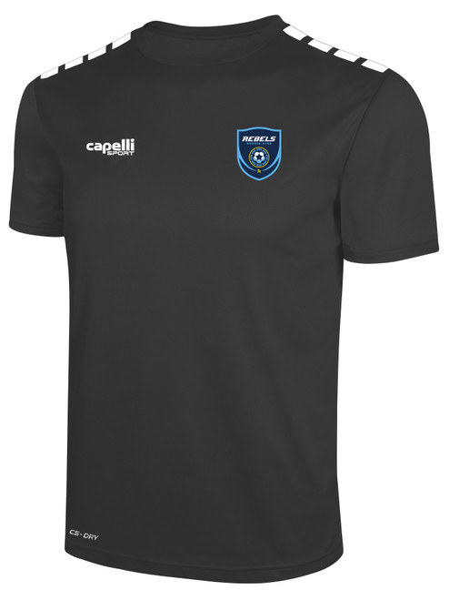 REBELS SC CHULA VISTA TEAM JERSEY DARK GREY WHITE