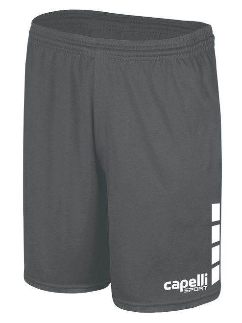 REBELS SC CHULA VISTA TEAM MATCH SHORTS WITH 4 CUBES MEDIUM GREY WHITE