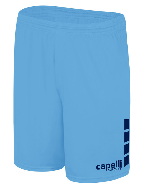 REBELS SC EAST COUNTY TEAM MATCH SHORTS WITH 4 CUBES SKY BLUE NAVY -KIT