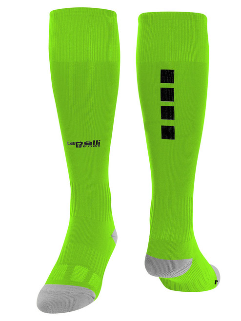 REBELS SC CENTRAL SAN DIEGO 4 CUBE MATCH SOCKS NEON GREEN BLACK