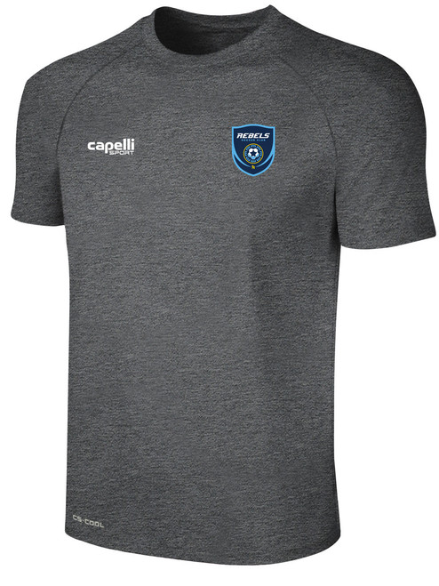 REBELS SC CARLSBAD BASICS II TRANING JERSEY DARK HEATHER GREY WHITE