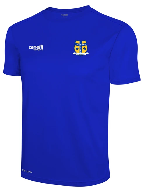 LAGUNA UNITED CORE SHORT SLEEVE TRAINING TOP ROYAL BLUE  WHITE -KIT
