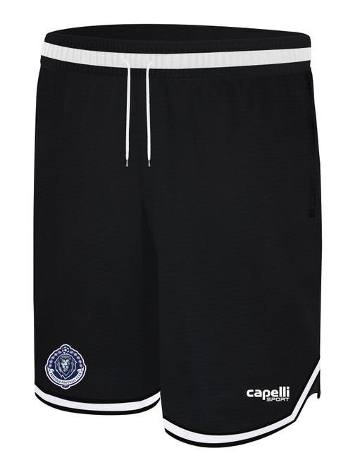 PRESTIGE FC HOOP SHORTS BLACK WHITE
