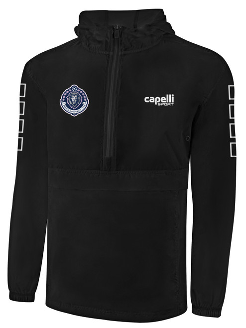 PRESTIGE FC CLASSIC PACKABLE WINDBREAKER  BLACK WHITE