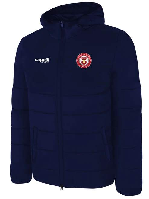 SOUTHERN SOCCER ACADEMY CORE WINTER JACKET NAVY WHITE