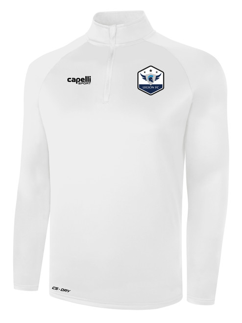 LEGION FC BASICS POLY 1/4 ZIP TOP WHITE