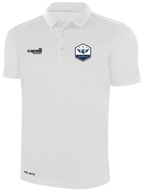 LEGION FC CLASSIC POLY POLO WHITE BLACK