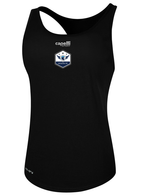 LEGION FC BASICS RACER BACK TANK CREST CENTER CHEST BLACK