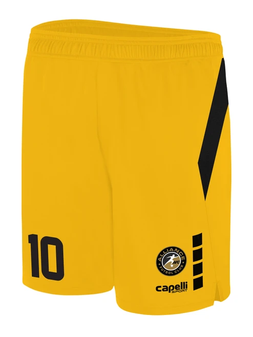 ALLIANCE FC HUDSON MATCH SHORTS ATHLETIC GOLD BLACK  -KIT